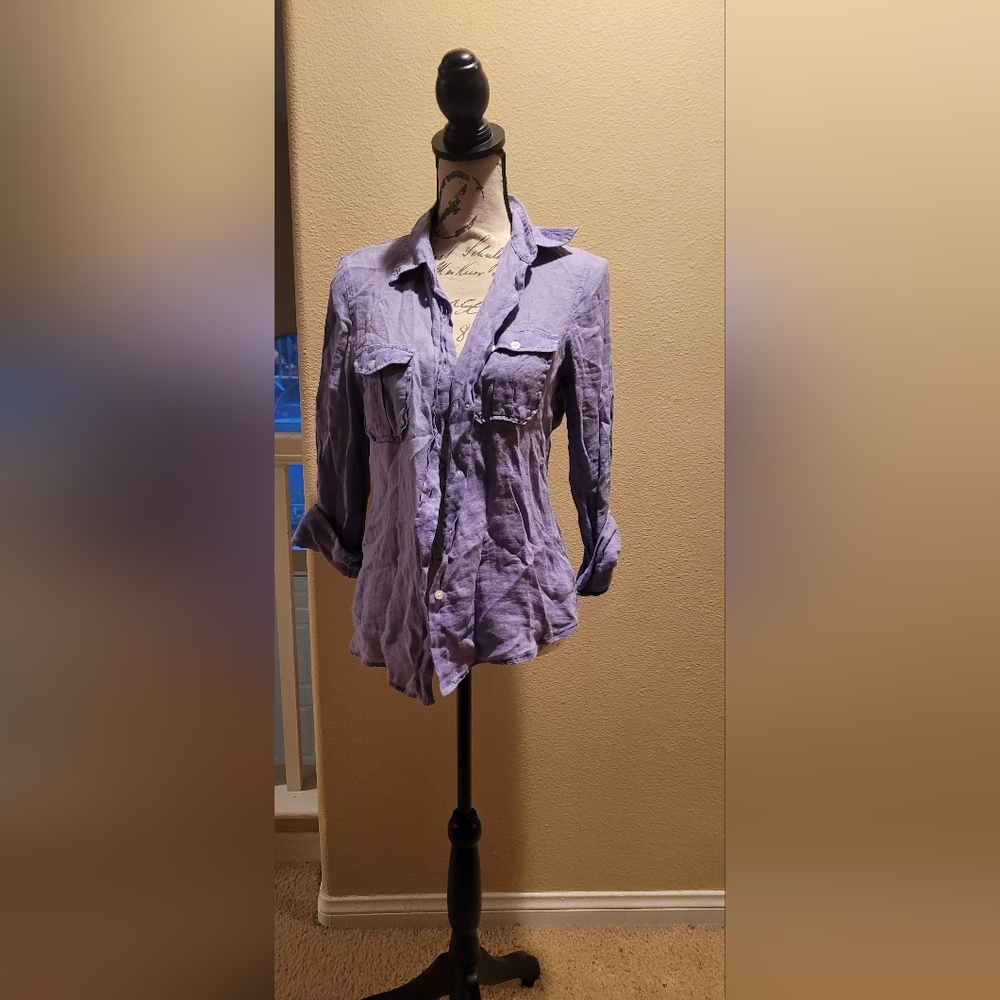Aqua Light Purple Blouse
